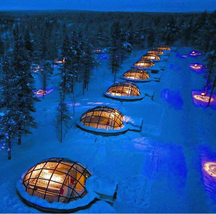 ساخت هتلهای برفی در فنلاند
